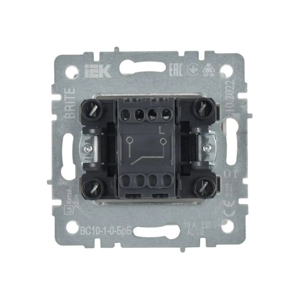 Выключатель brite 10 a 220 - 240 в белый iek 2