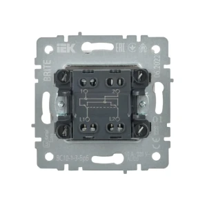 Întrerupător cruce brite 10 a 220 - 240 v negru iek Thumbnail 2