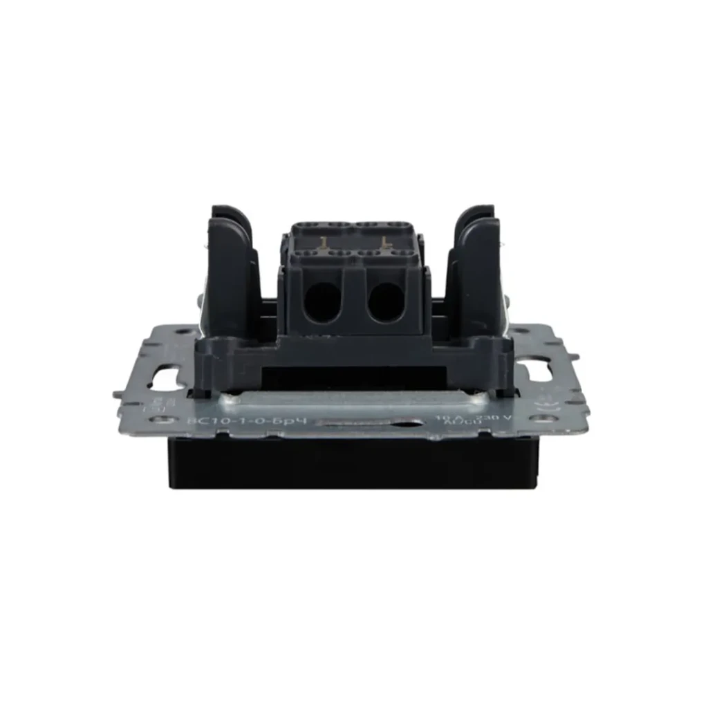 Выключатель с возвратом brite 10 a 220 - 240 в чёрный iek 3