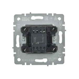 Выключатель с возвратом brite 10 a 220 - 240 в чёрный iek Thumbnail 2