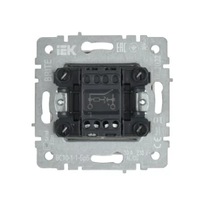 Întrerupător cu indicator brite 10 a 220 - 240 v negru iek Thumbnail 2