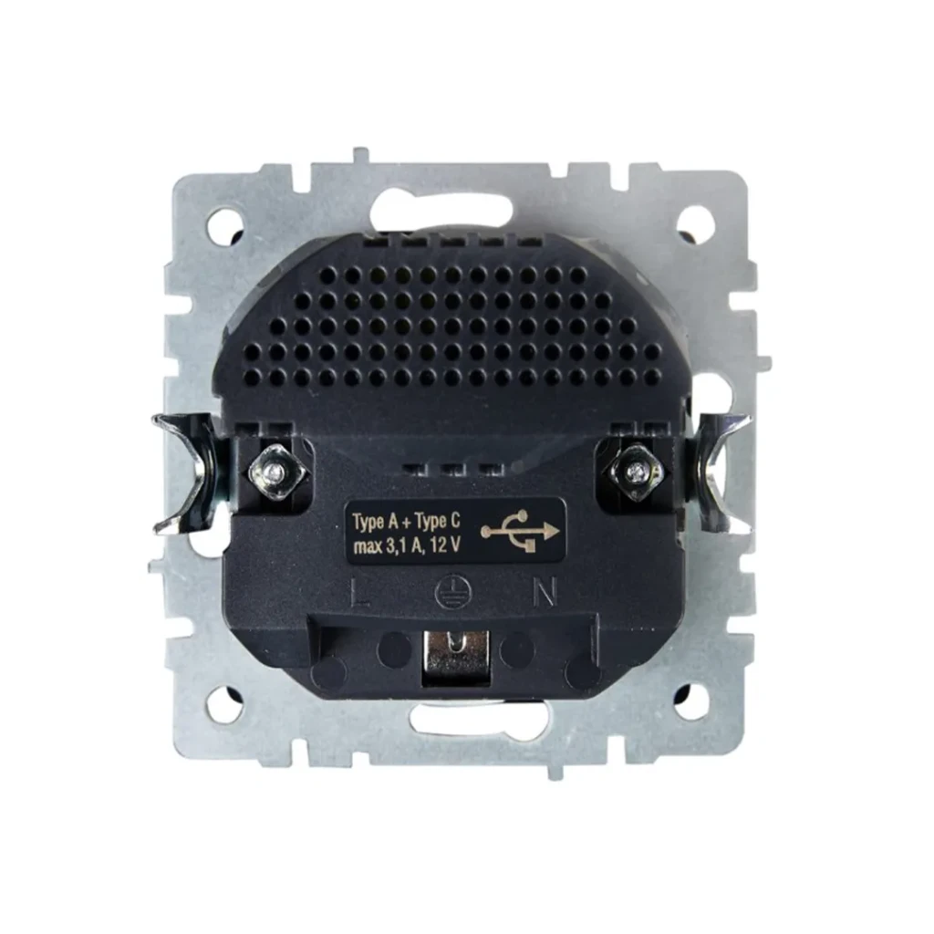 Розетка с usb brite 16 a 220 - 240 в чёрный iek 2