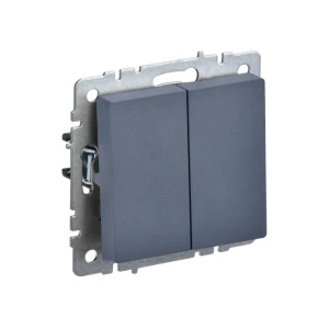 Двойной выключатель brite 10 a 220 - 240 в маренго iek