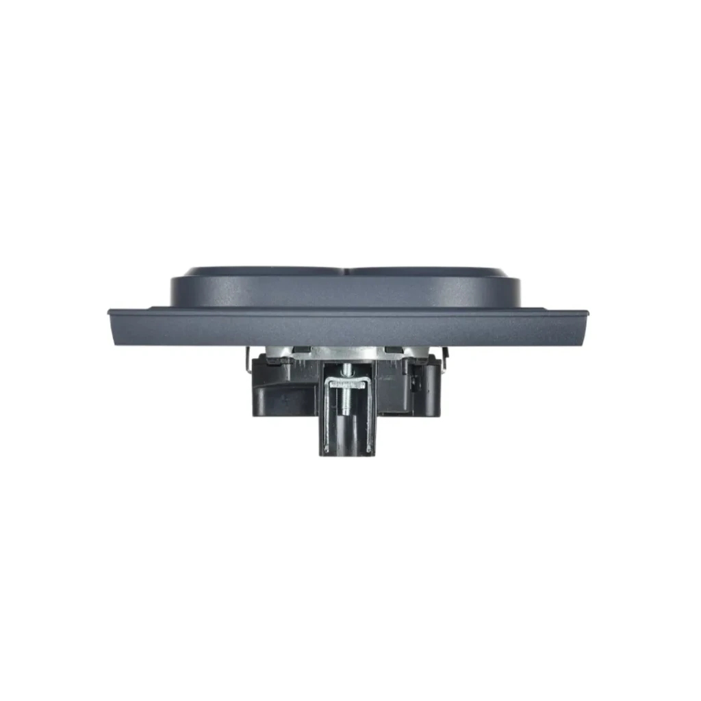 Двойная розетка с заземлением brite 16 a 220 - 240 в маренго iek 3