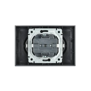 Двойная розетка с заземлением brite 16 a 220 - 240 в маренго iek Thumbnail 2