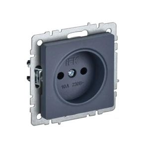 Розетка brite 10 a 220 - 240 в маренго iek