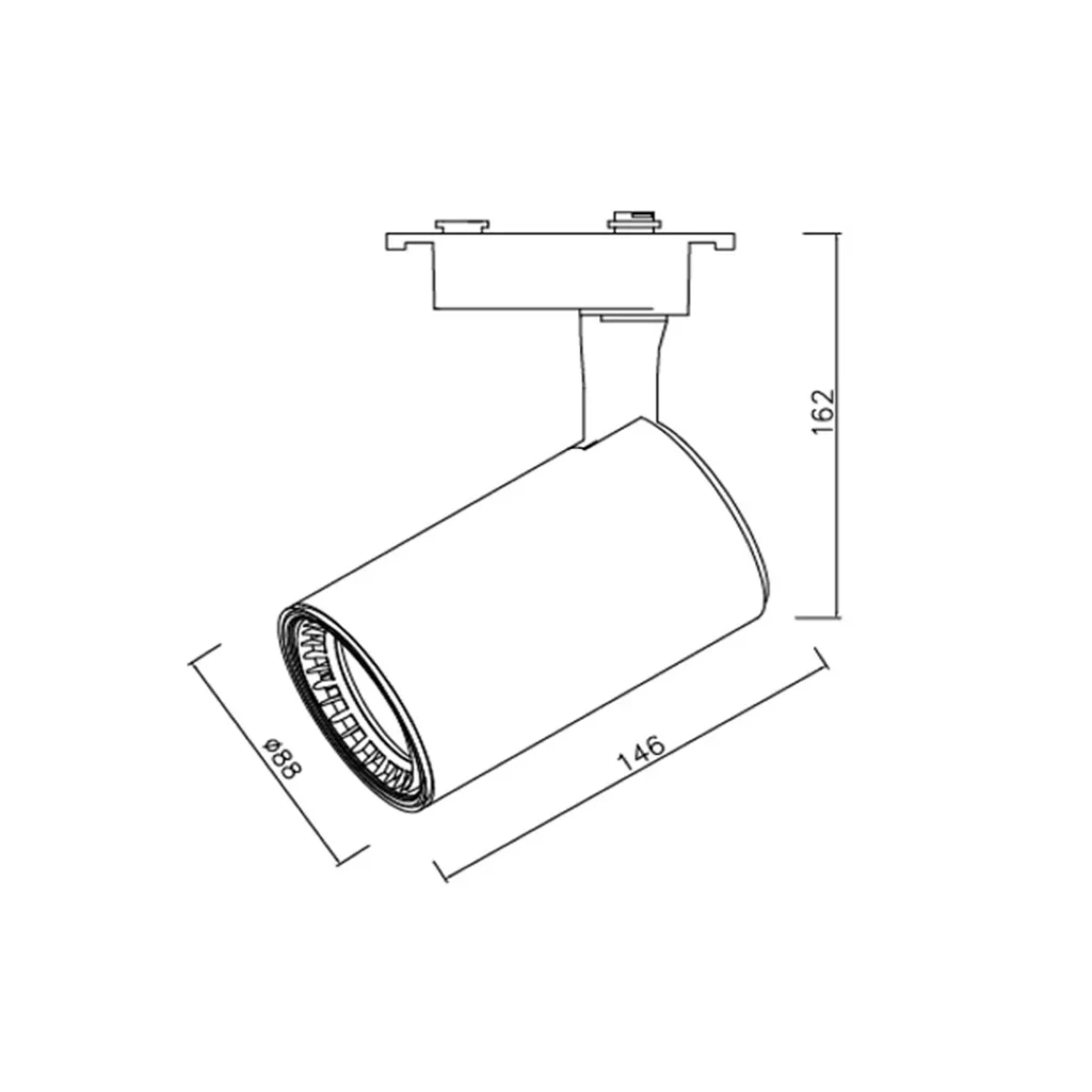 Proiector led pe șină lyon-24 24 w cob 4200 k ip20 220 - 240 v horoz 2