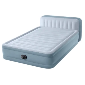Intex saltea velur 152x236x86cm cu spatar si pompa, plush