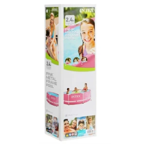 Intex бассейн pink metal frame 244х76см, 2843л, металлический каркас Thumbnail 5