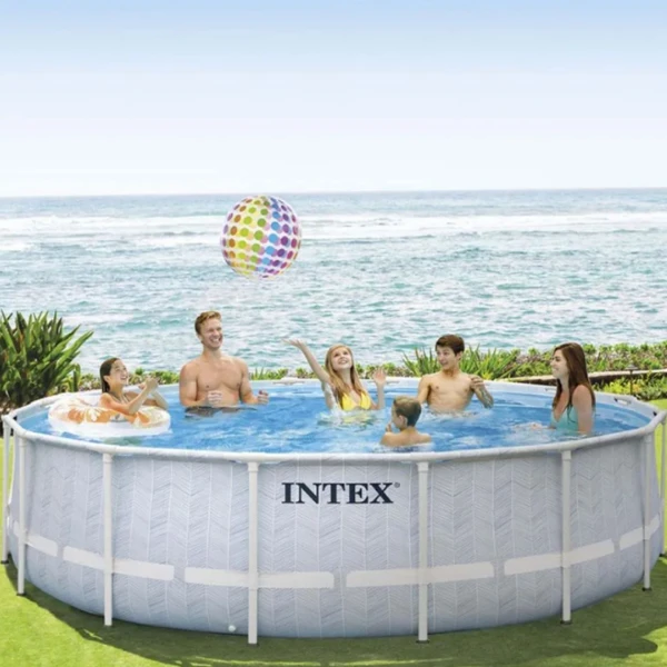 Intex, chevron prism frame premium pool, 488 x 122 см, 19156л, металлический каркас 2