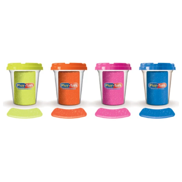 Set de plastilină în tub, neon, 4 buc. 2