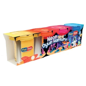 Set de plastilină în tub, neon, 4 buc. Thumbnail 3