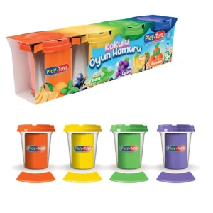 Set de plastilină în tub, parfumat, 4 buc.