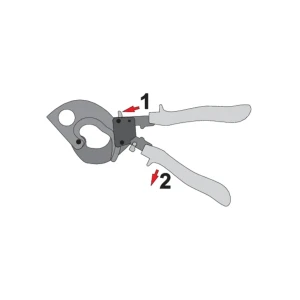 Foarfecă cu clichet pentru tăiat cabluri 240 mm² 17.5 mm 300 mm cu clichet yato Thumbnail 3