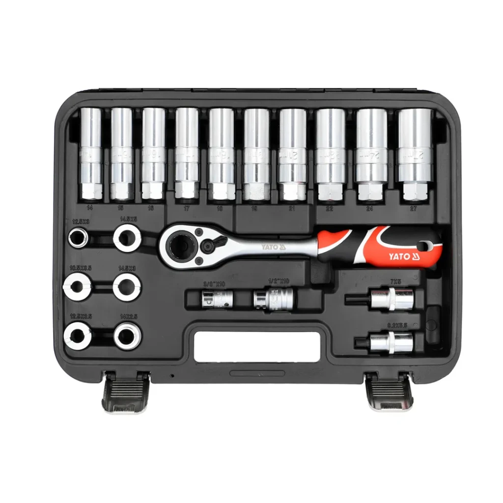 Set chei cu clichet 1/2" 50 buc. yato 3