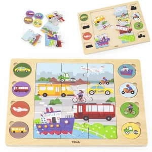 Puzzle din lemn "transport" 9 elem. Thumbnail 4