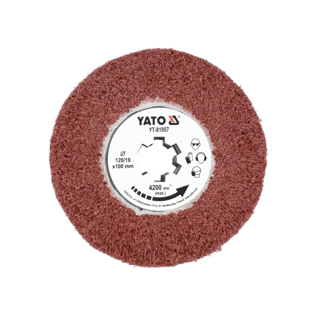 Круглая щетка p120 120 x 100 мм 19 мм yato 2