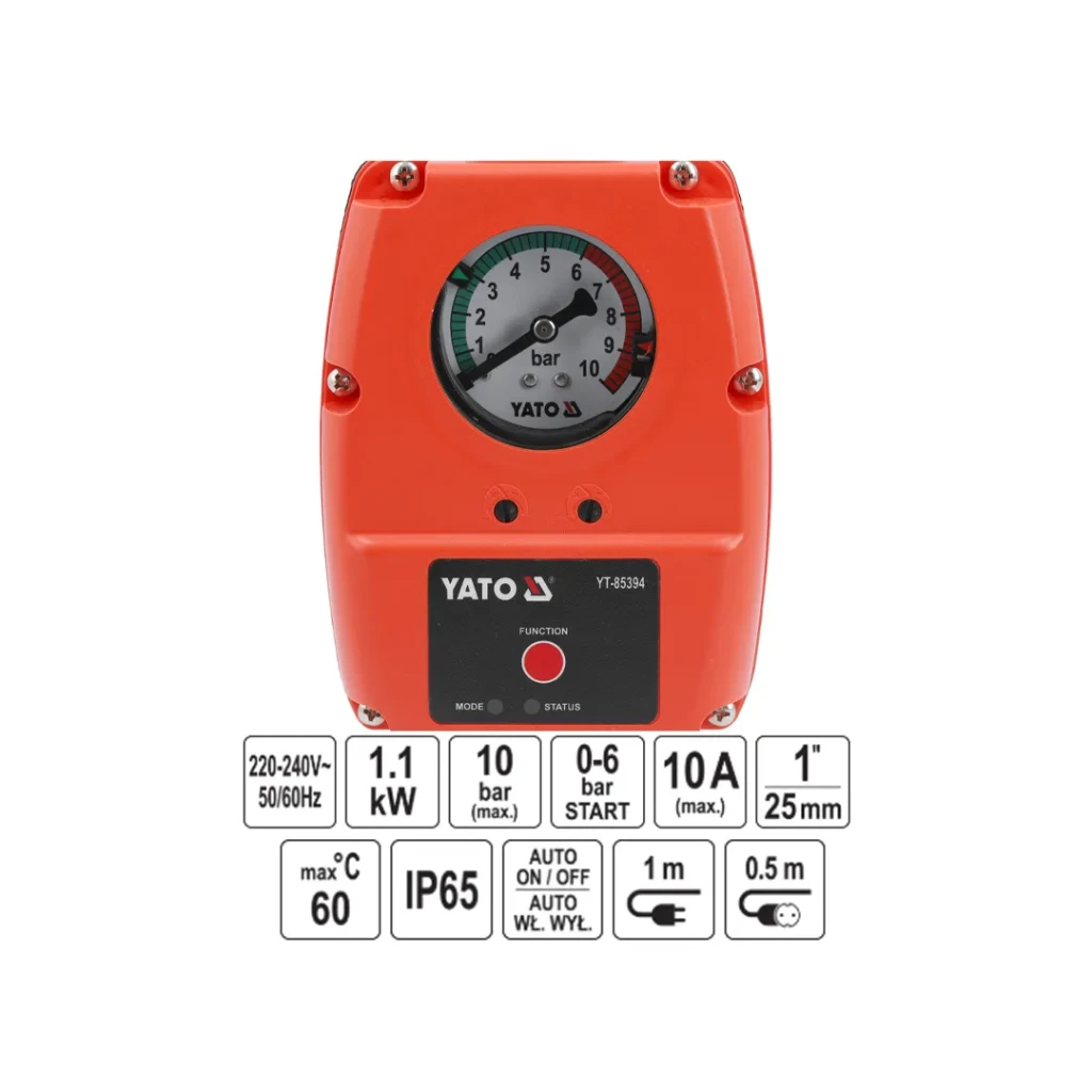 Presostat 1.1 kw 10 a 220 - 240 v yato 3