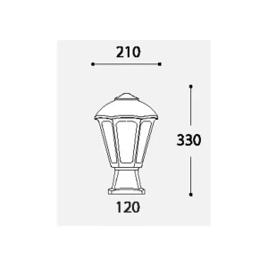 Светодиодный светильник disma/giampi 8.5 вт 330 x 210 x 120 мм e27 220 - 240 в ip55 fumagalli Thumbnail 2