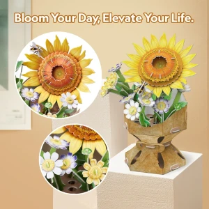 3d puzzle “buchet de floarea-soarelui”, 102 elemente Thumbnail 7