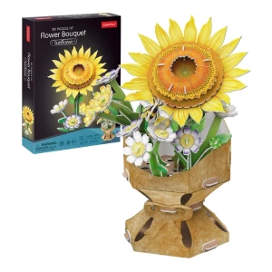 3D puzzle “Buchet de floarea-soarelui”, 102 elemente