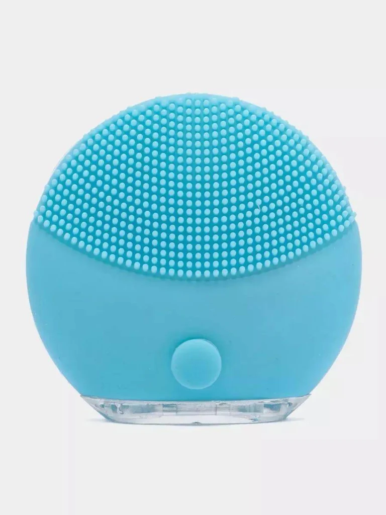 Perie de curatare si masaj facial din silicon (albastru) 4