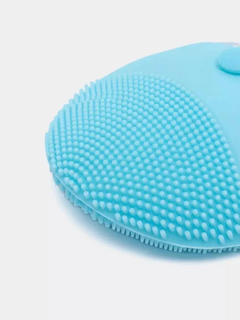 Perie de curatare si masaj facial din silicon (albastru) 5