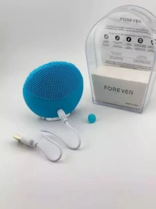 Perie de curatare si masaj facial din silicon (albastru) Thumbnail 3