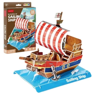 3D puzzle Corabie cu pânze, 33 elem.