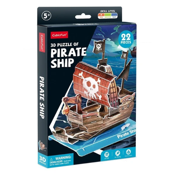 3d пазл пиратский корабль, 22 элементов 3