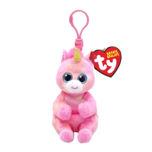 Брелочек - Розовый единорог 12 см (Beanie boos clip)