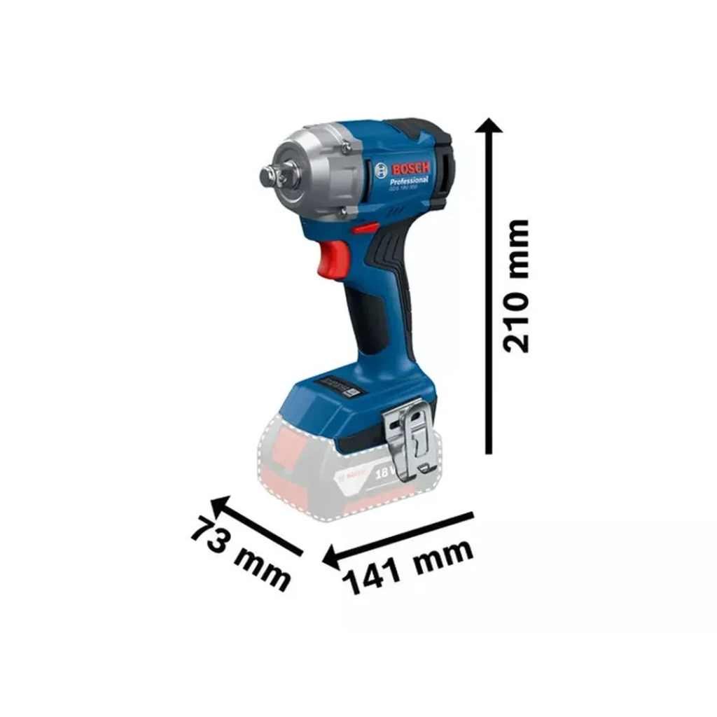 Аккумуляторный ударный гайковерт gds 18v-350 350 нм 18 в 0 - 1200 об/мин bosch 3