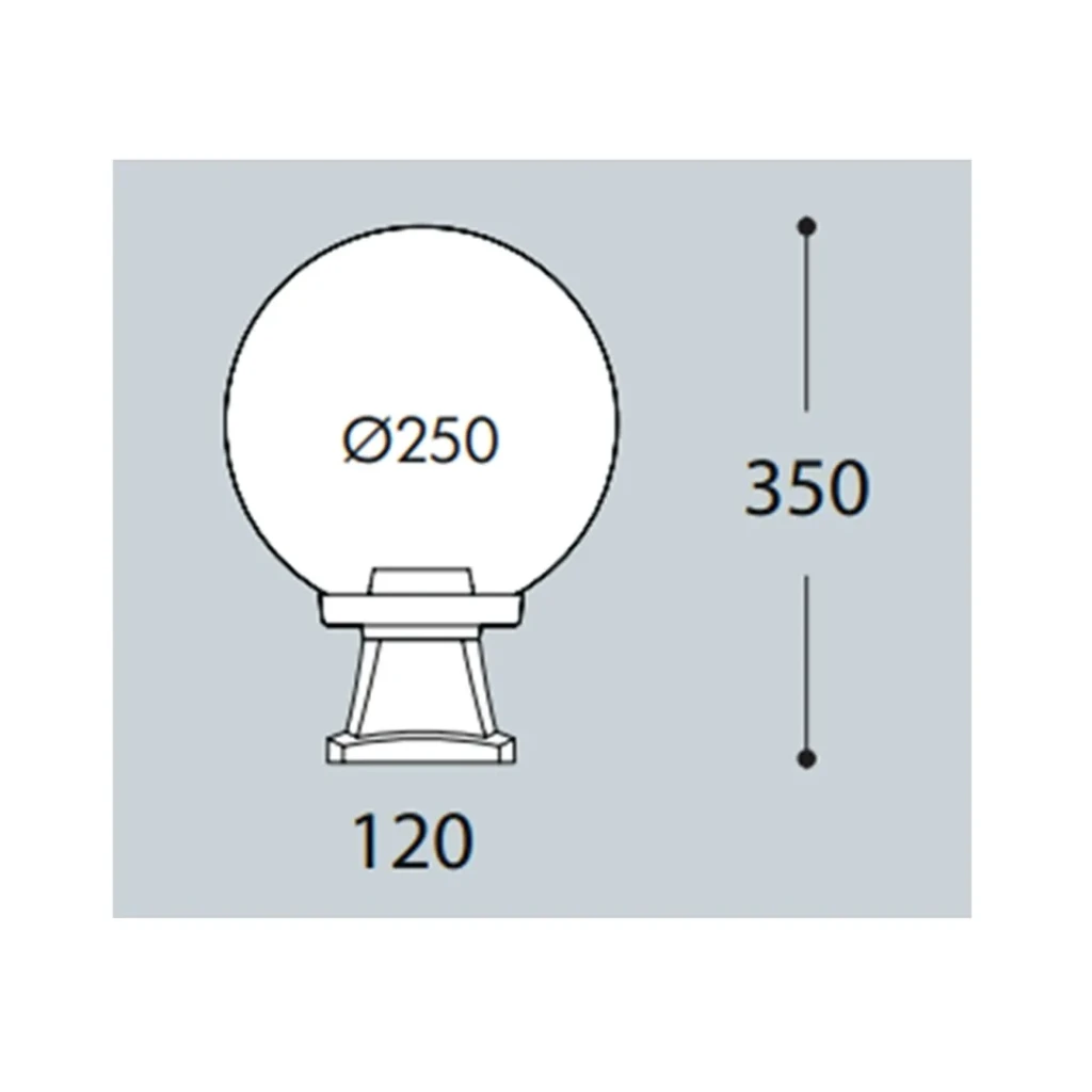 Светильник disma/globe250 8.5 вт 350 x 250 мм e27 220 - 240 в fumagalli ip55 3