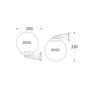 Светильник nardo/globe250 8.5 вт e27 220 - 240 в ip55 fumagalli Thumbnail 3