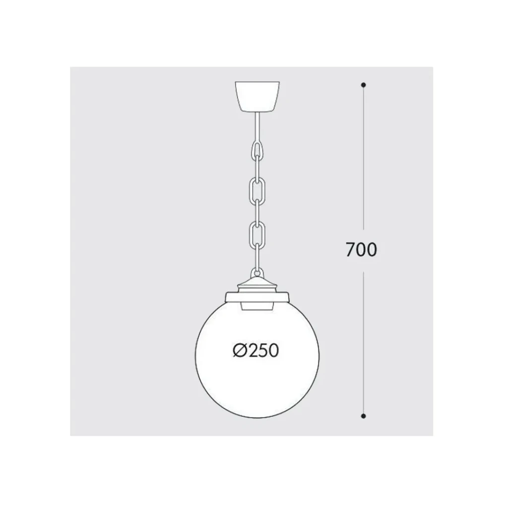 Светильник sicar/globe250 8.5 вт e27 220 - 240 в ip55 fumagalli 2