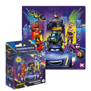 Puzzle &quot;Batwheels: Chem pe toți betmobiliștii&quot;, seria Progressive, 28 elem.