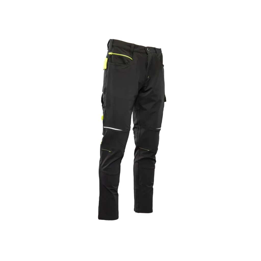 Pantaloni rival softshell 58 negru/galben seven kings 2