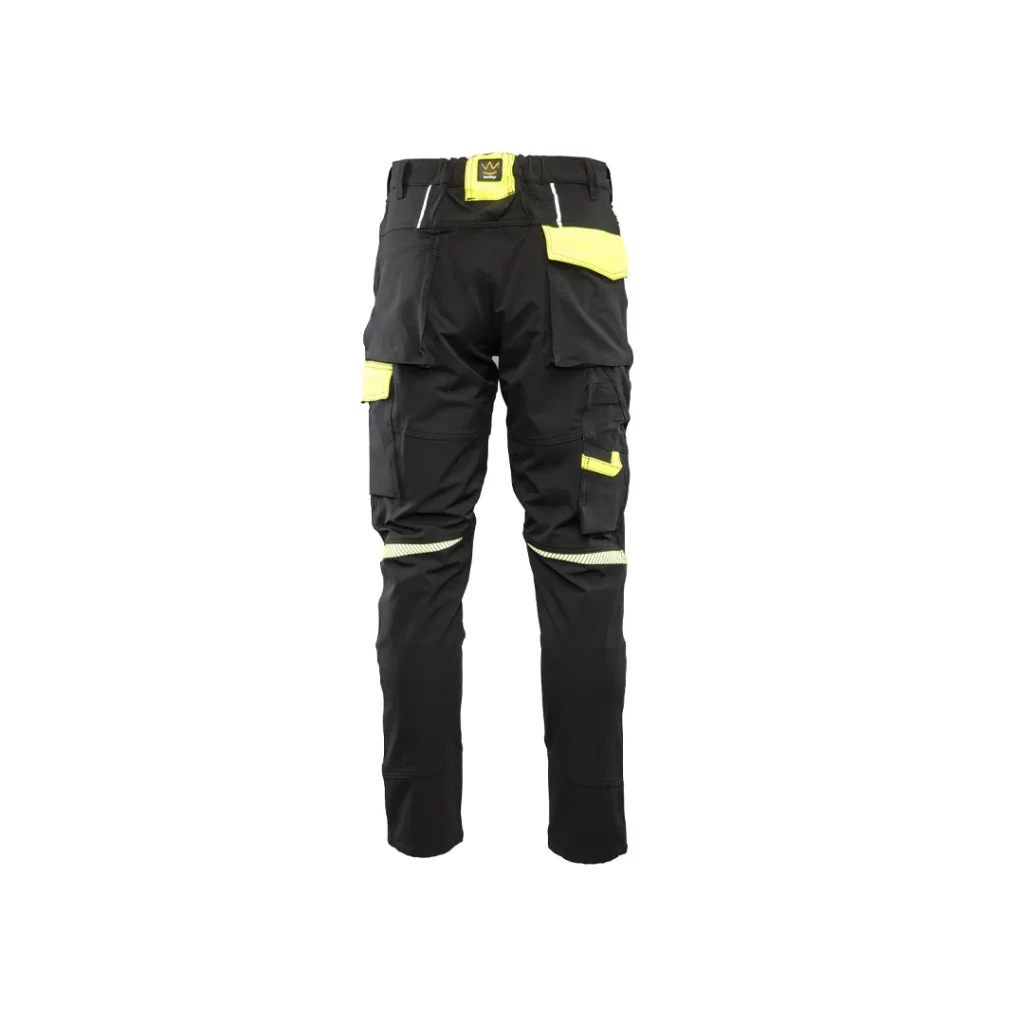 Pantaloni rival softshell 58 negru/galben seven kings 3