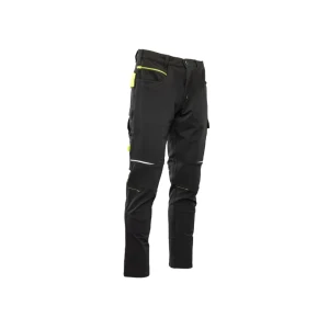 Pantaloni rival softshell 58 negru/galben seven kings Thumbnail 2