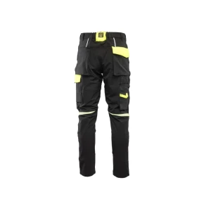 Pantaloni rival softshell 58 negru/galben seven kings Thumbnail 3