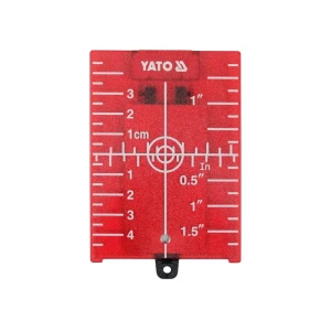 Placă țintă cu magnet pentru laser roșu 75 x 105 x 3.2 mm yato