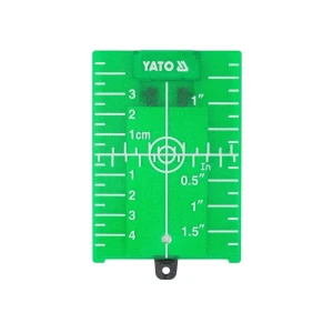 Placă țintă cu magnet pentru laser verde 75 x 105 x 3.2 mm yato