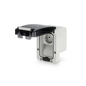 Priză exterioară cu capac protecta 16 a 220 - 240 v scame