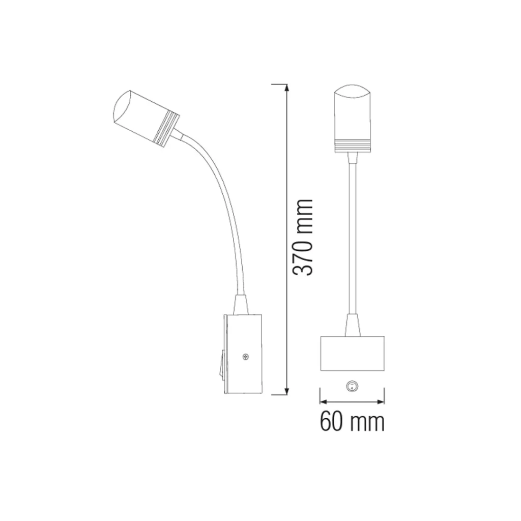 Aplică led turna 3 w led ip20 4200 k 220 - 240 v horoz 2