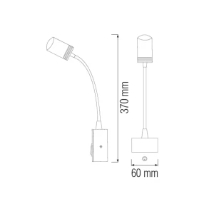 Aplică led turna 3 w led ip20 4200 k 220 - 240 v horoz Thumbnail 2