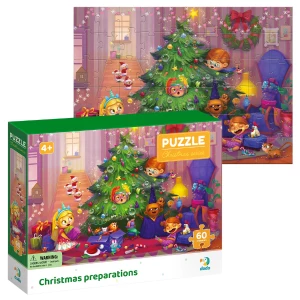Puzzle &quot;Pregătirile pentru Crăciun&quot;, seria Crăciun, 60 elem.