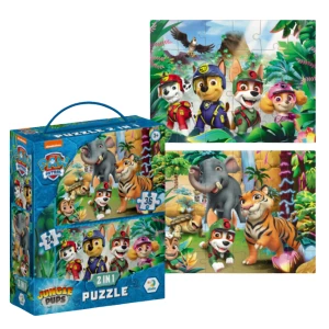 Puzzle &quot;Aventuri în Junglă, 2 în 1&quot;, seria Patrula cățelușilor, 60 elem.