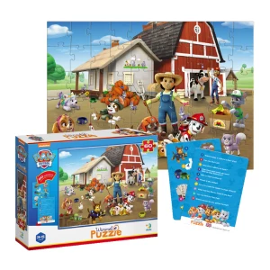 Joc de dezvoltare-puzzle &quot;Patrula cățelușilor la fermă&quot;, seria Wimmelpuzzle, 60 elem.