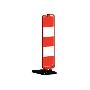 Barieră de trafic pliabilă cu 2 benzi albe 1200 x 270 x 480 mm roșu mfk