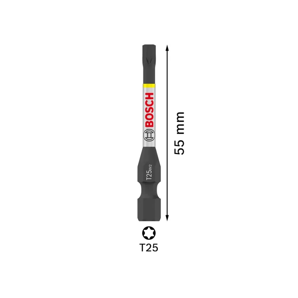 Набор ударных бит 15 шт. t25 1/4" 55 мм bosch 2